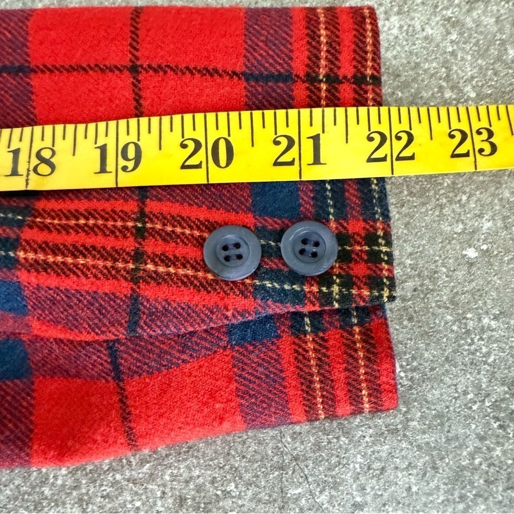 Vintage PENDELTON Red Tartan Wool Plaid Blazer Jacket Women’s Size 10 - Picture 9 of 11